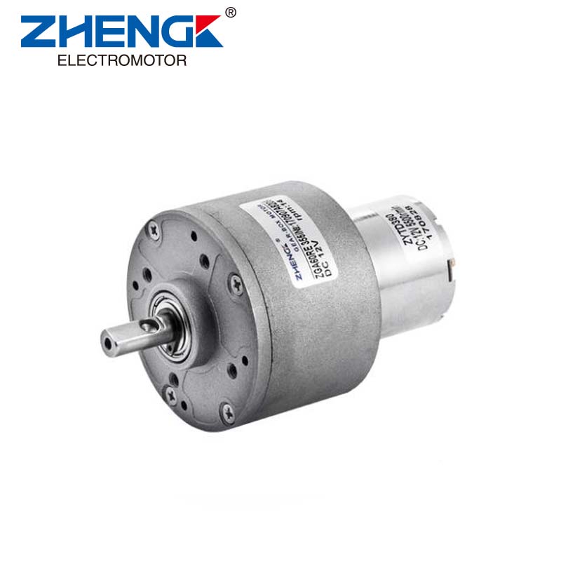 DC Brushed Motor 380-D60mm Gearhead-Centric Shaft-Round Flange-ZGA60RE-G
