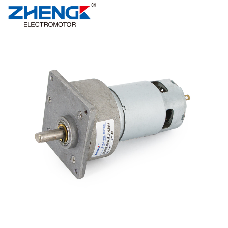 DC Brushed Motor RS775-D60mm Gearhead-Eccentric Shaft-Square Flange-ZGB60FM-G